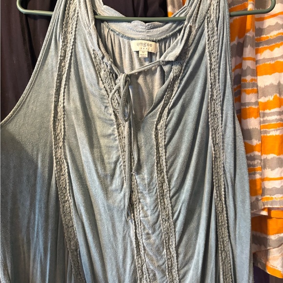 Women's Blue Sleeveless Top - Picture 5 of 5